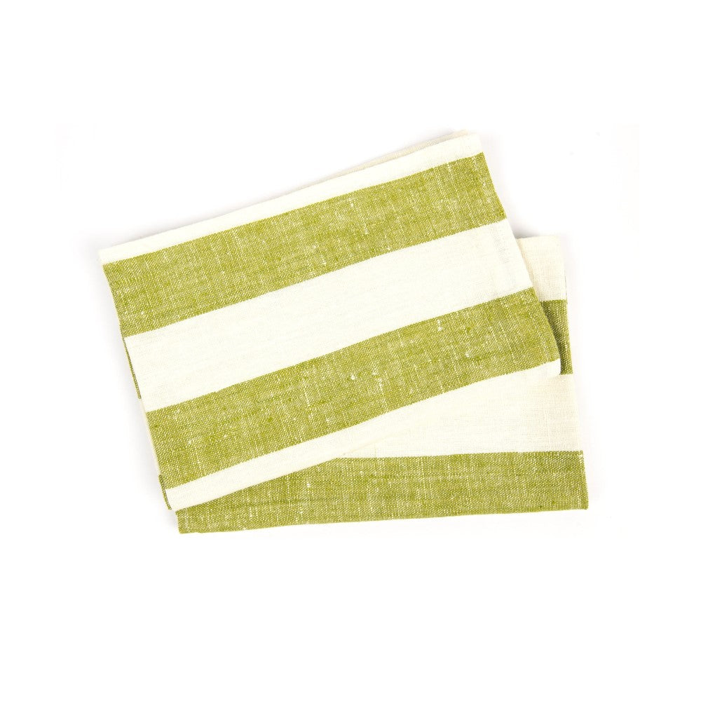 2x Philippe Hand Towel - Olive Green