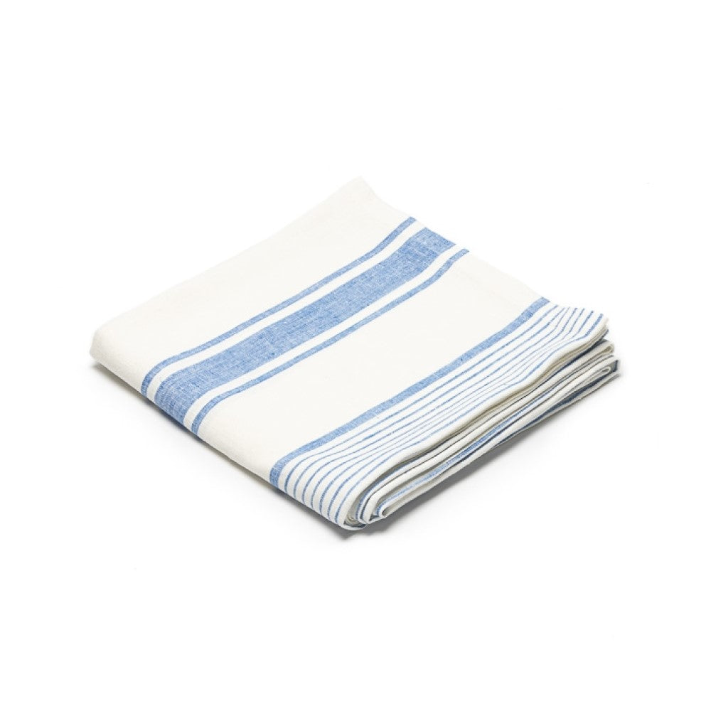 Linen Tablecloth - Tuscany - Off White/Blue