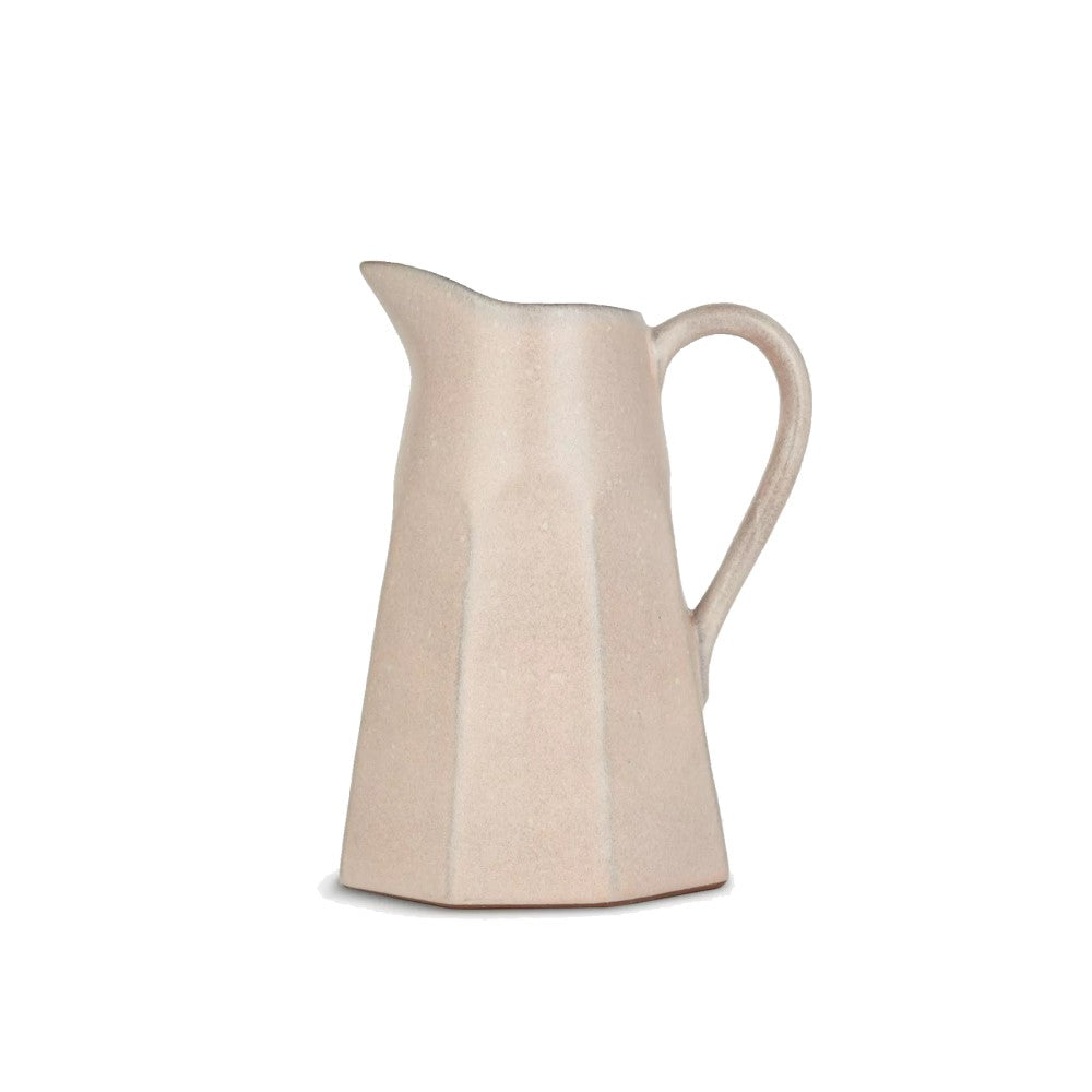 Leather Vint Pitcher, White