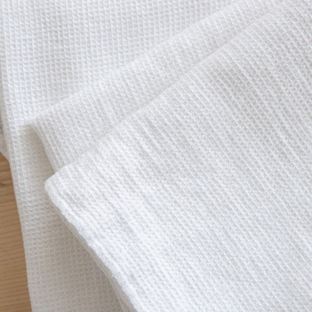 2x Waffle Hand towel - Washed white linen