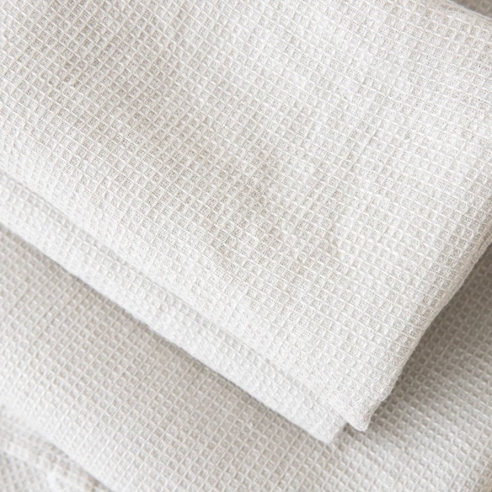 2x Waffle Hand towel - Washed Silver linen