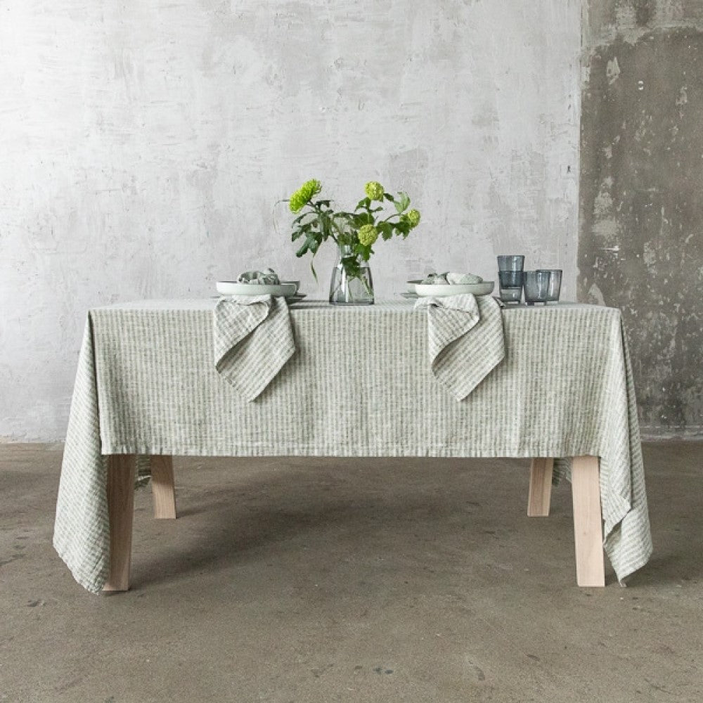 Linen Tablecloth -  Brittany - Forest Green