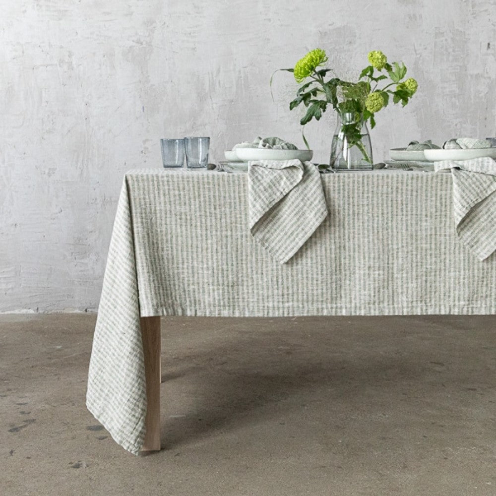 Linen Tablecloth -  Brittany - Forest Green