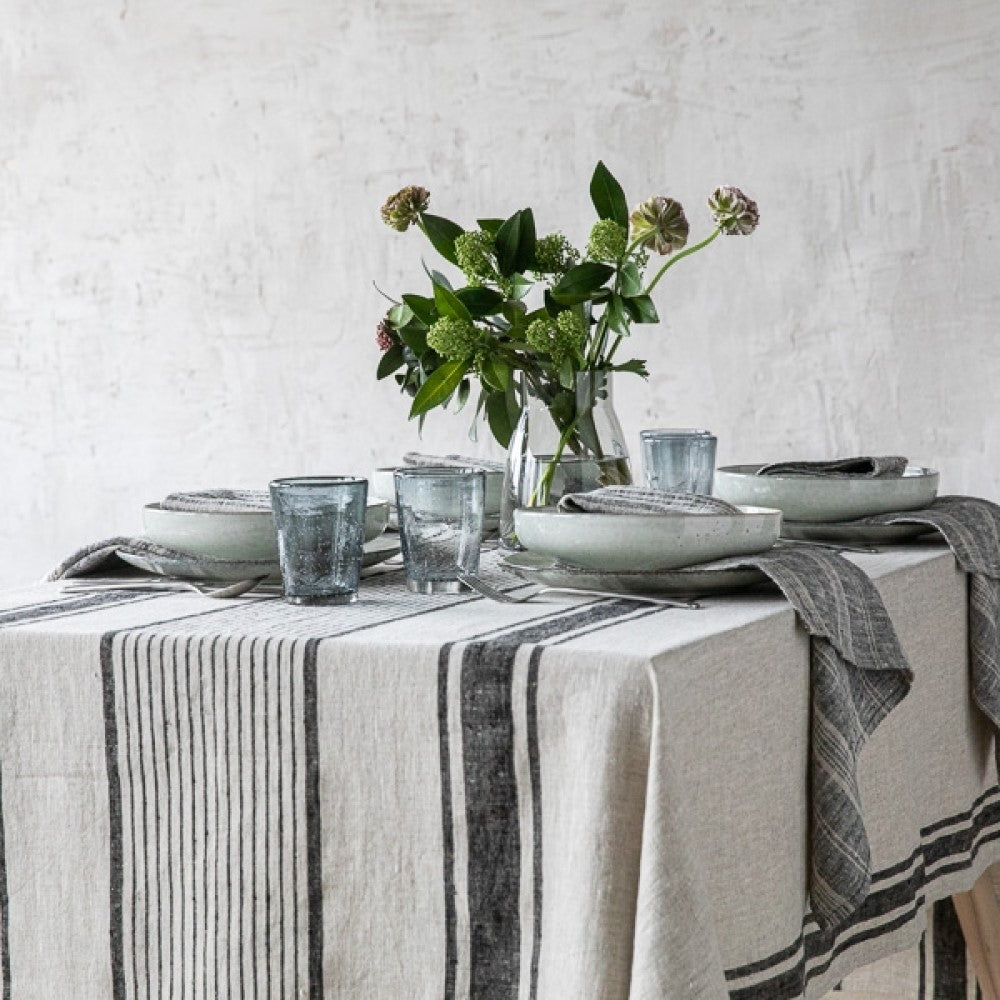 Linen Tablecloth - Provence - Black
