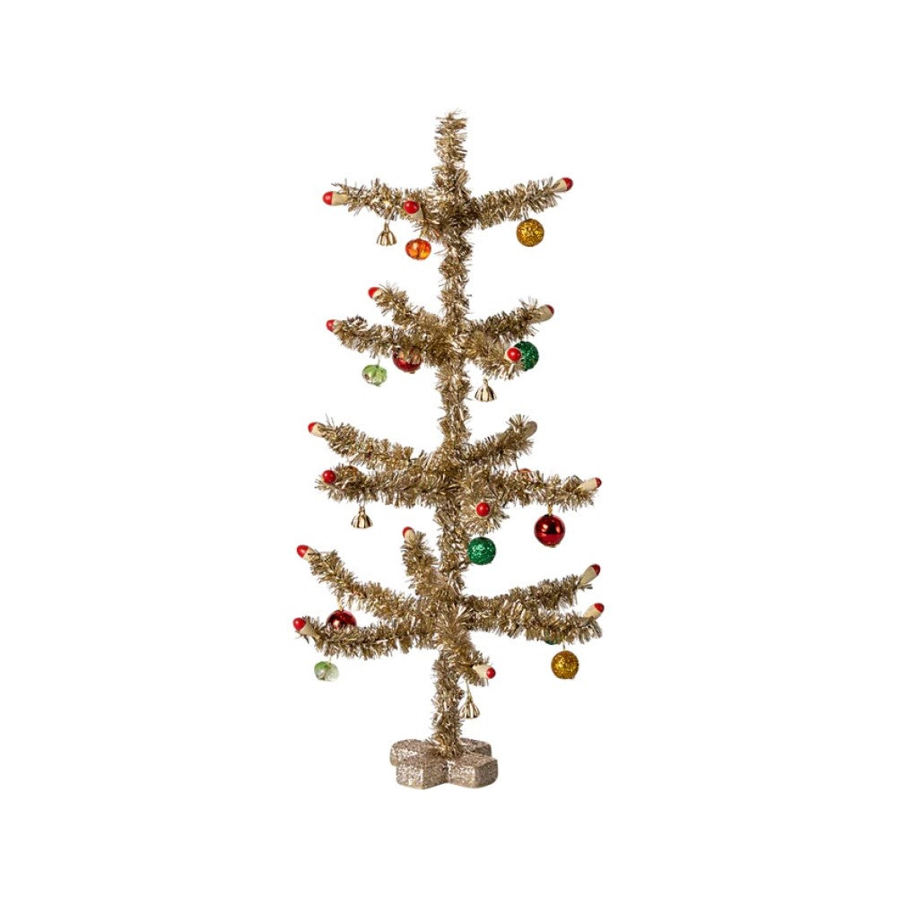 Christmas Tree, Gold - Red and Green