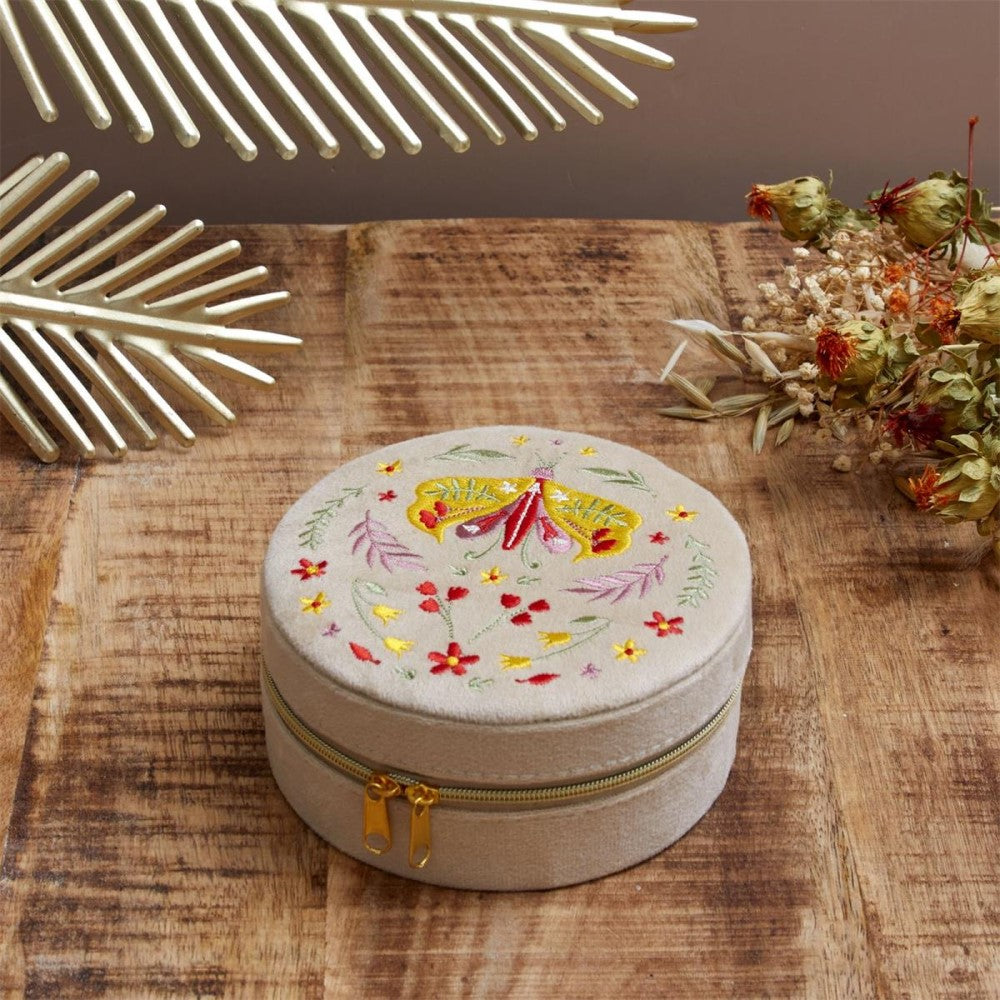 Jewelry Box - Butterfly Embroidered