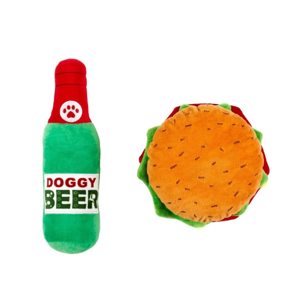 Dog Toy Box - Burger and Beer