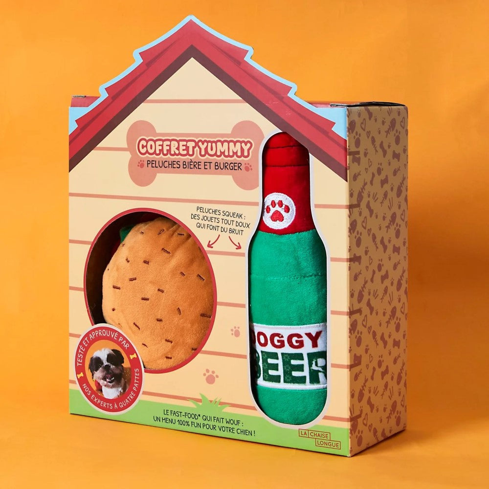Dog Toy Box - Burger and Beer