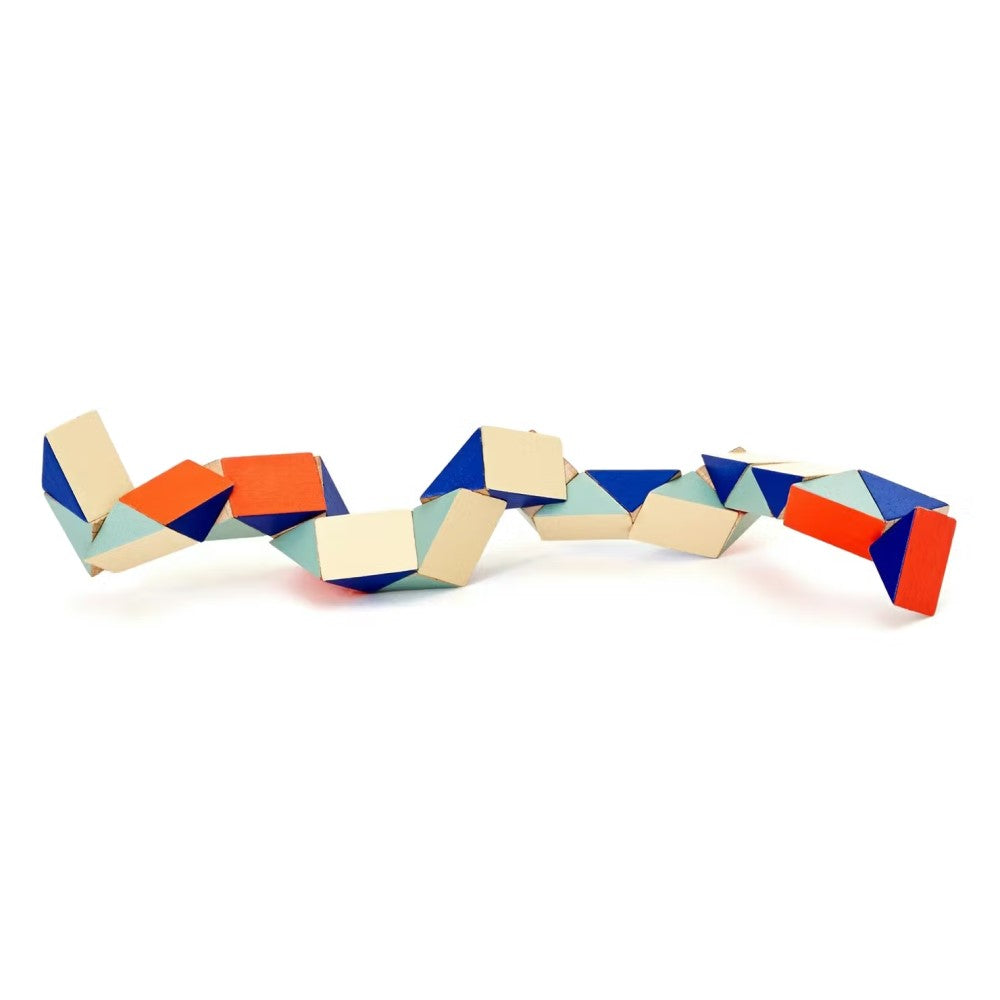Snake Block - Small - Red/Blue
