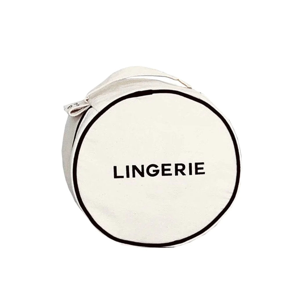 Round Lingerie Case - Cream