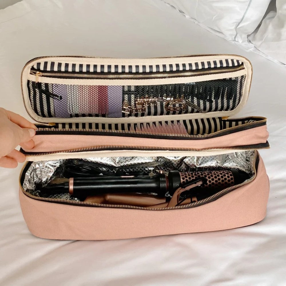 Double Hair Tools Travel Case - Pink