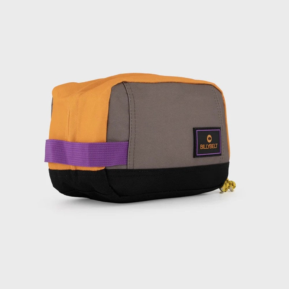 Toiletry Bag - Orange/Taupe brown