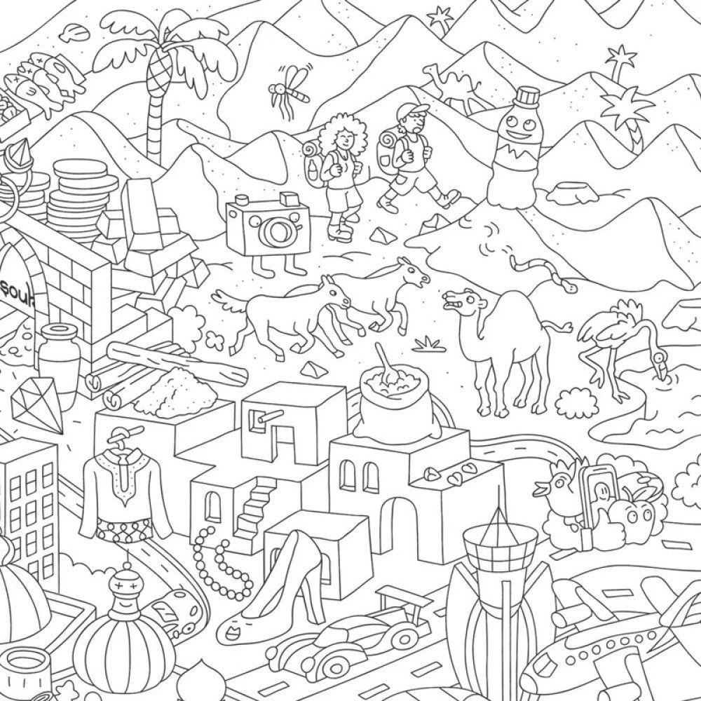 Coloring Poster - Dubai 100x70