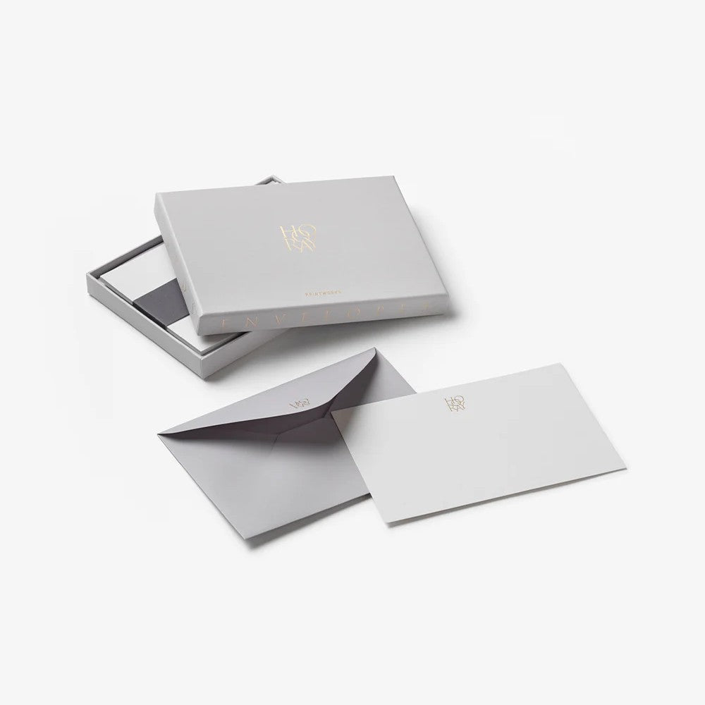 Card & Envelope Set - Hooray, Grey