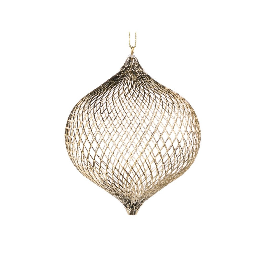 Metallic Wire Open Onion Ornament