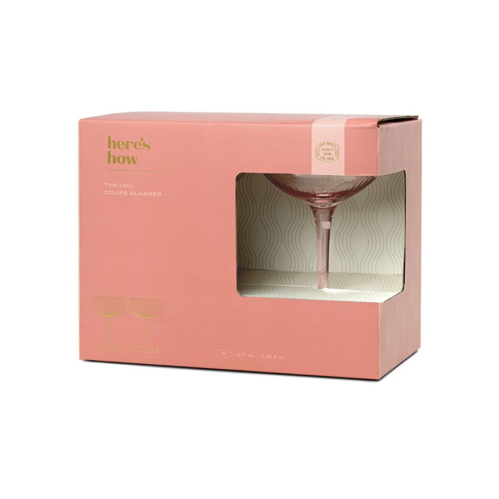 The Lou Coupe Glass, Set of 2 - Blush