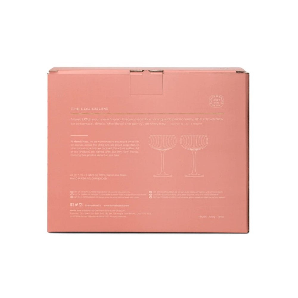 The Lou Coupe Glass, Set of 2 - Blush