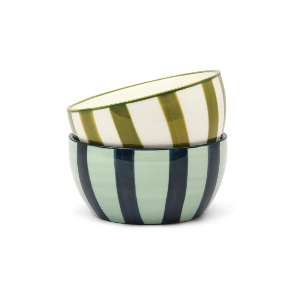 The Bella Dipping Bowls, set of 2 - Green/Blue