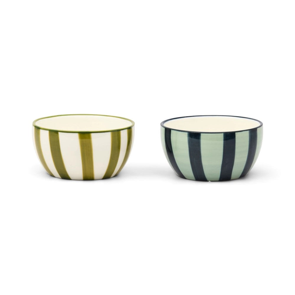 The Bella Dipping Bowls, set of 2 - Green/Blue