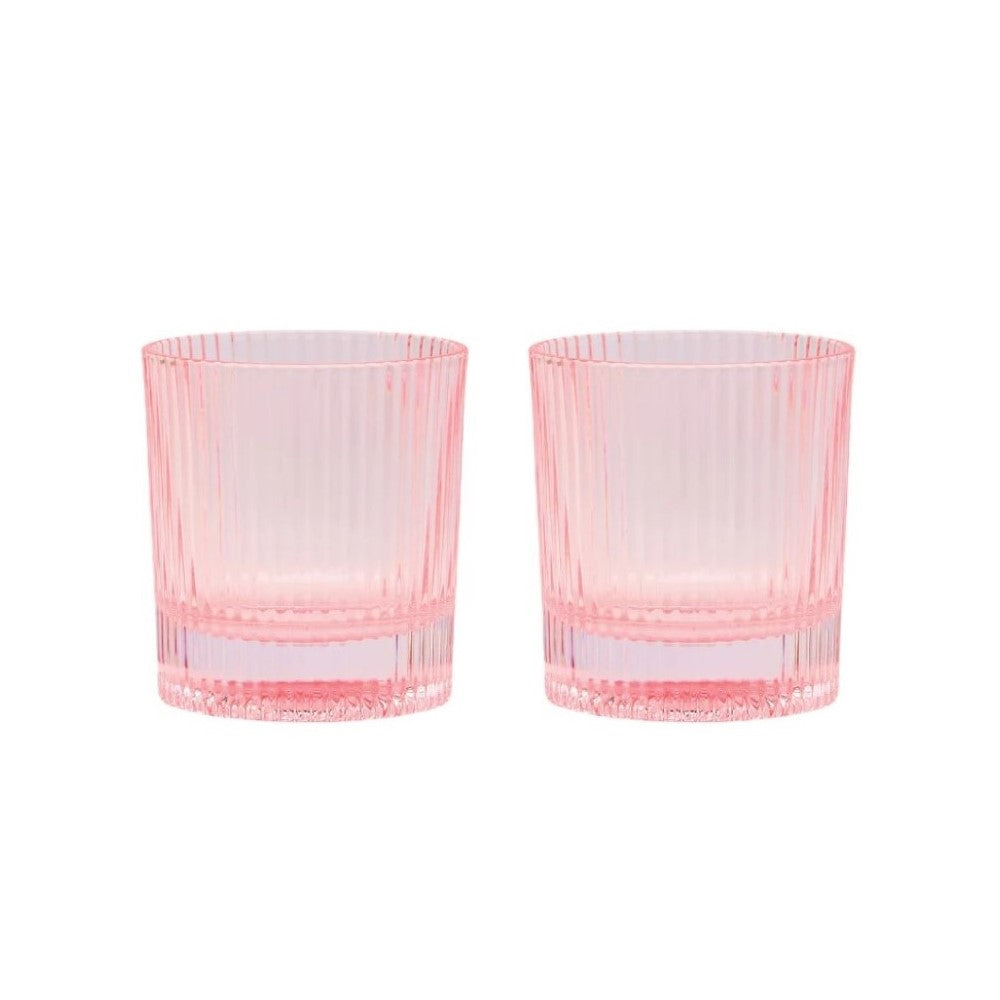 The Scout Lowball Glass, Set of 2 - Blush