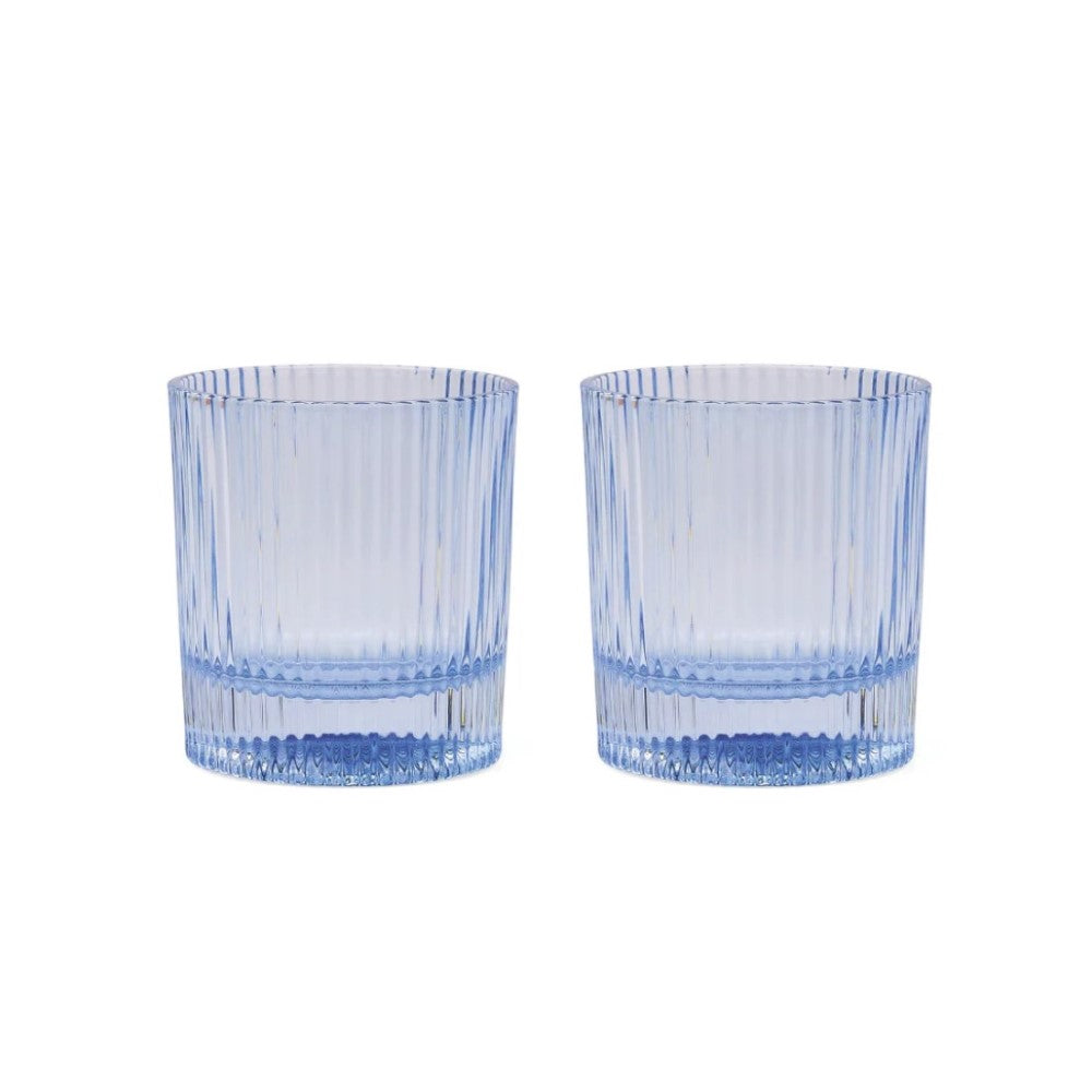 The Scout Lowball Glass, Set of 2 - Blue