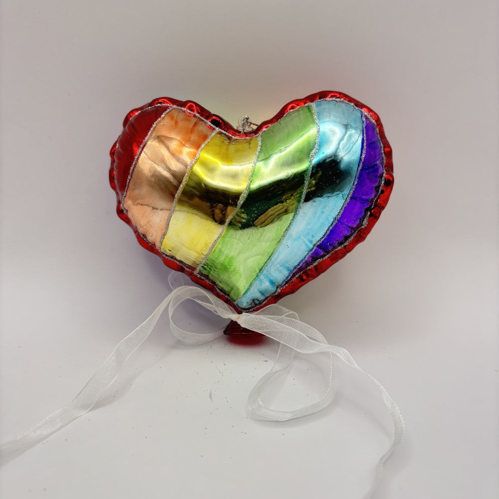 Rainbow Ballon Ornament - Lips & Heart