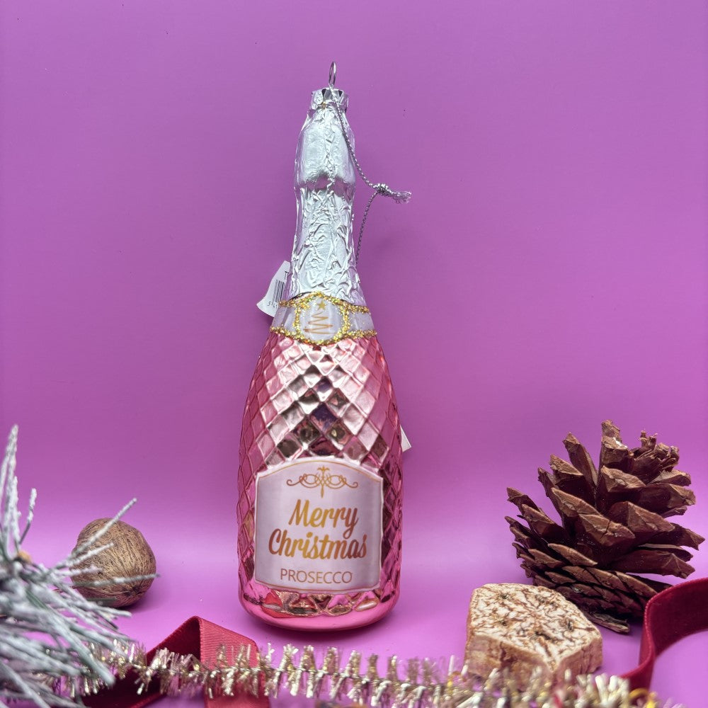 Xmas Champagne Bottle Ornament