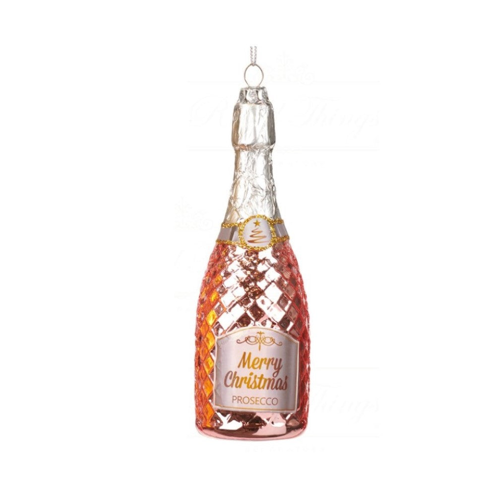 Xmas Champagne Bottle Ornament
