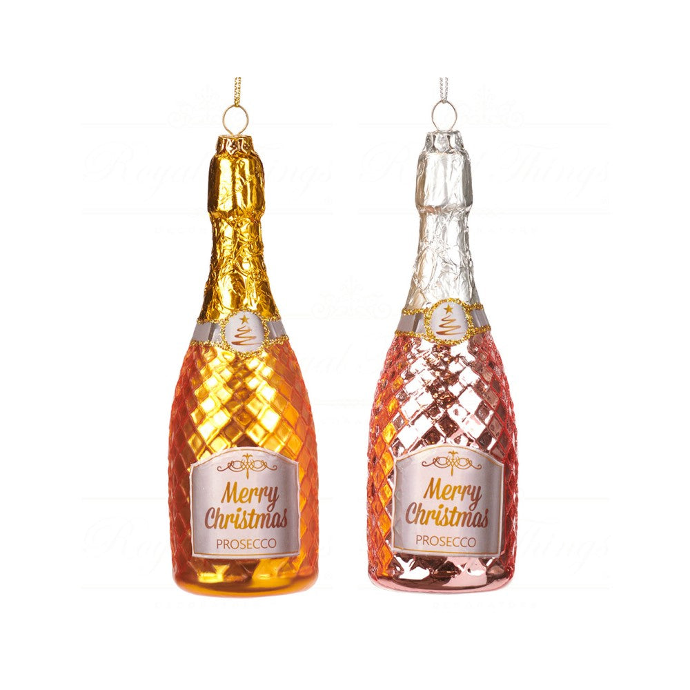 Xmas Champagne Bottle Ornament