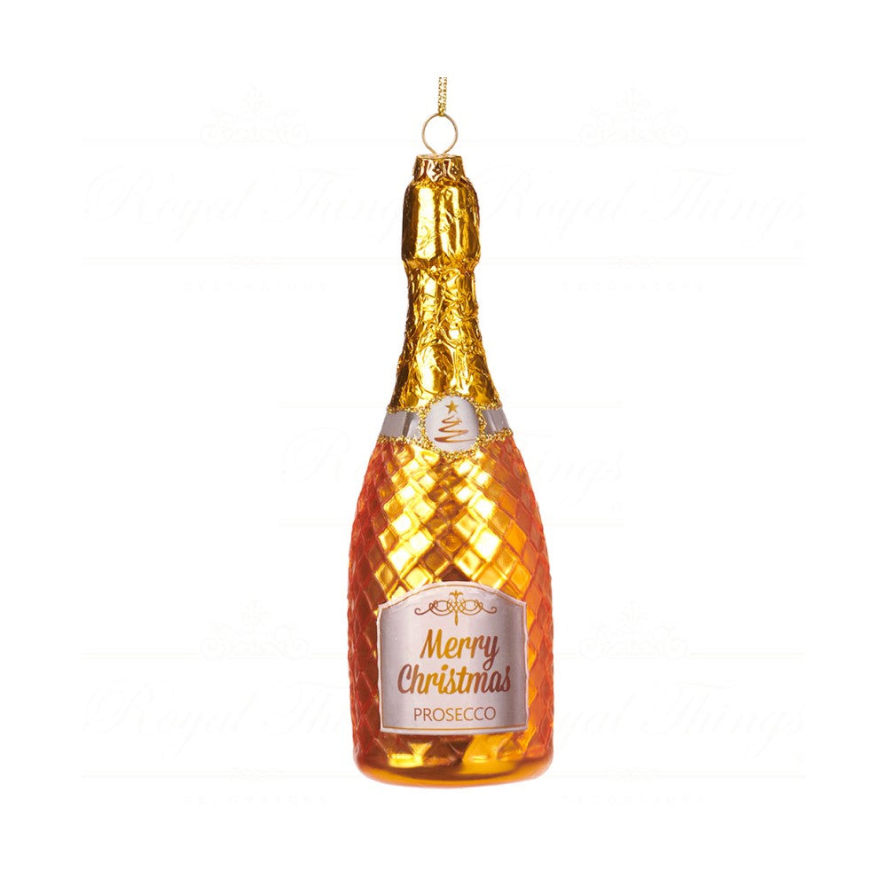 Xmas Champagne Bottle Ornament