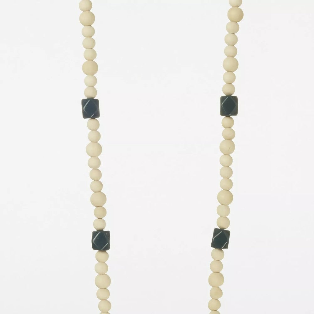 Chain - Chloe Beige And Green Wooden Beads