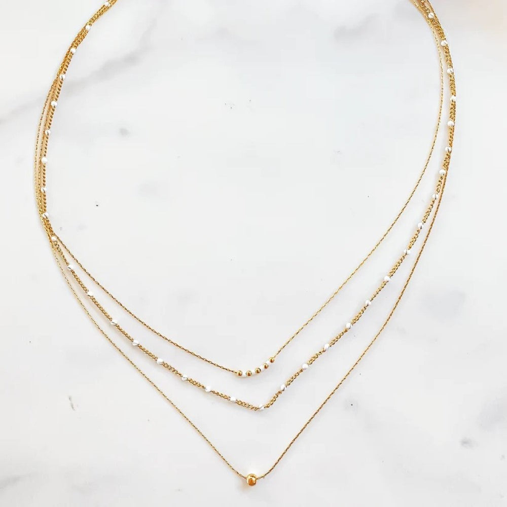 Triple Necklace - Anna White
