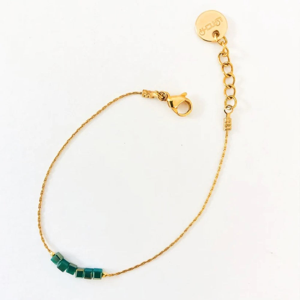 Bracelet - Simply Square Green
