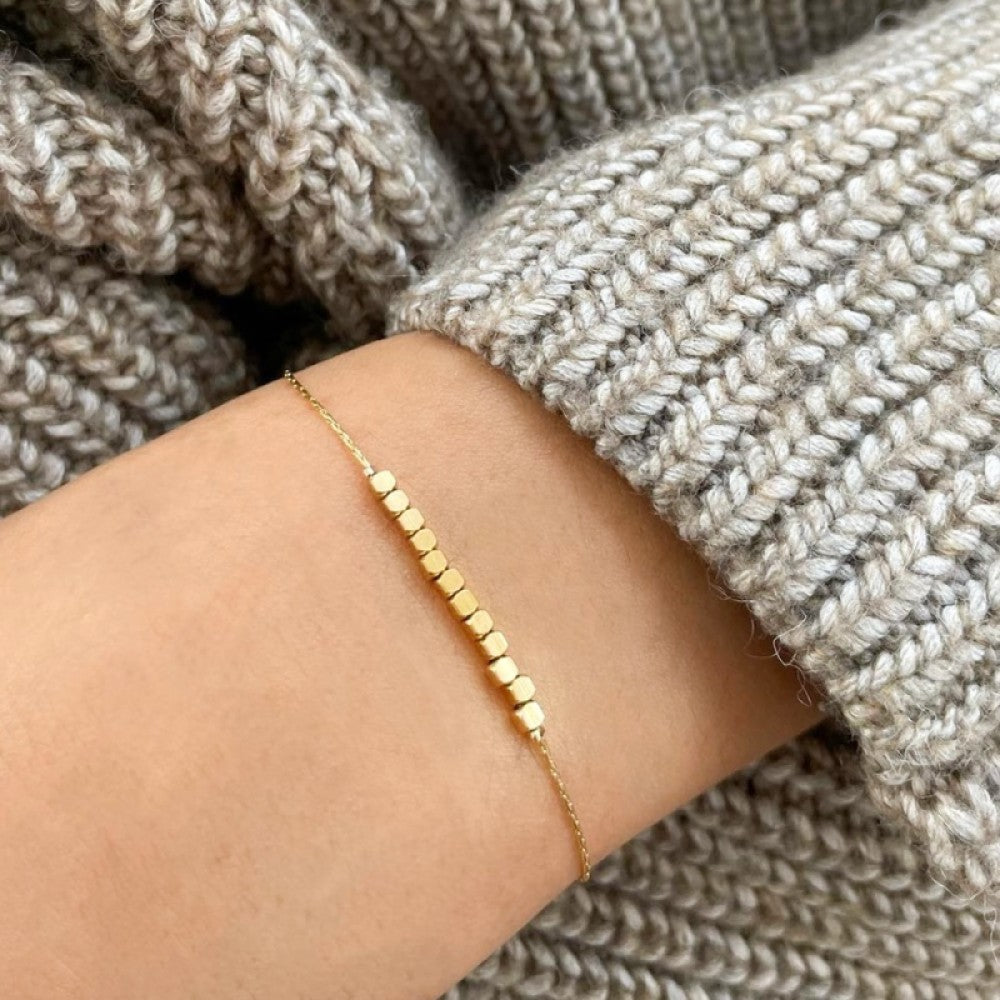 Bracelet - Gold Cube