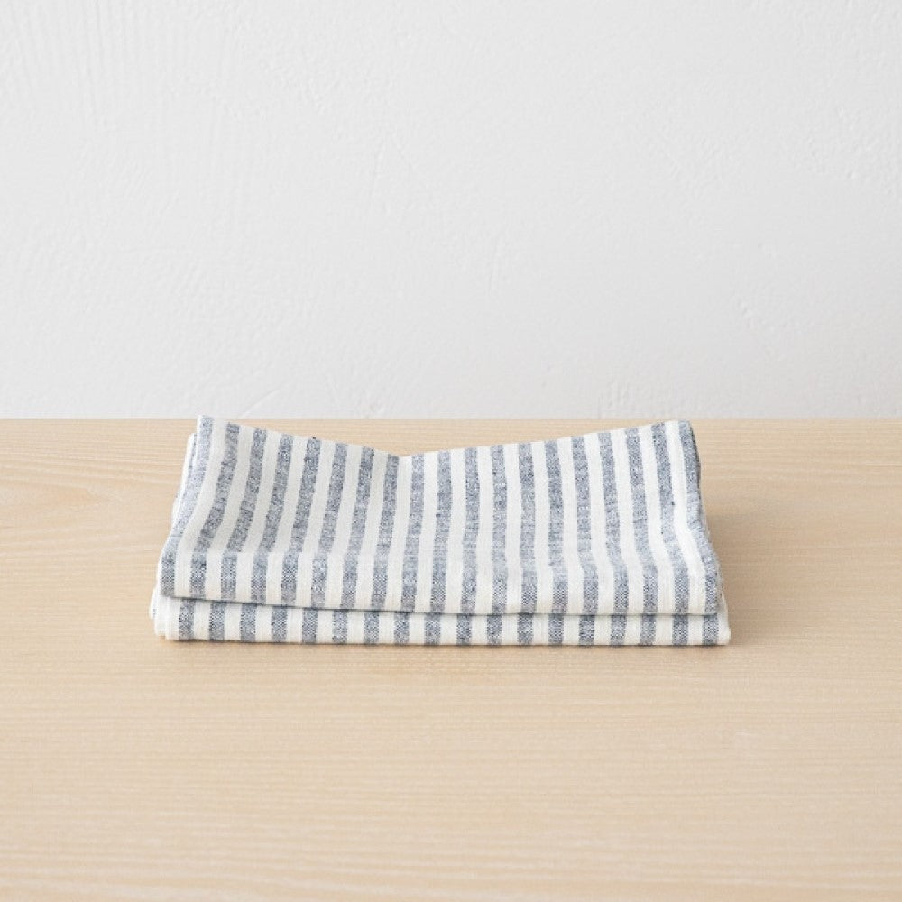 2x Brittany Hand Towel - Indigo/White