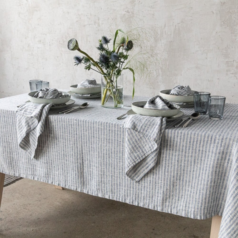 Linen Tablecloth -  Brittany - Indigo