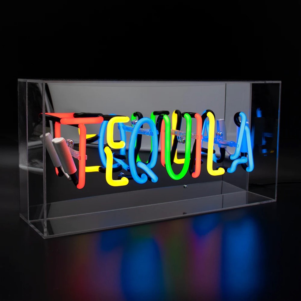 &#39;Tequila&#39; Glass Neon Sign
