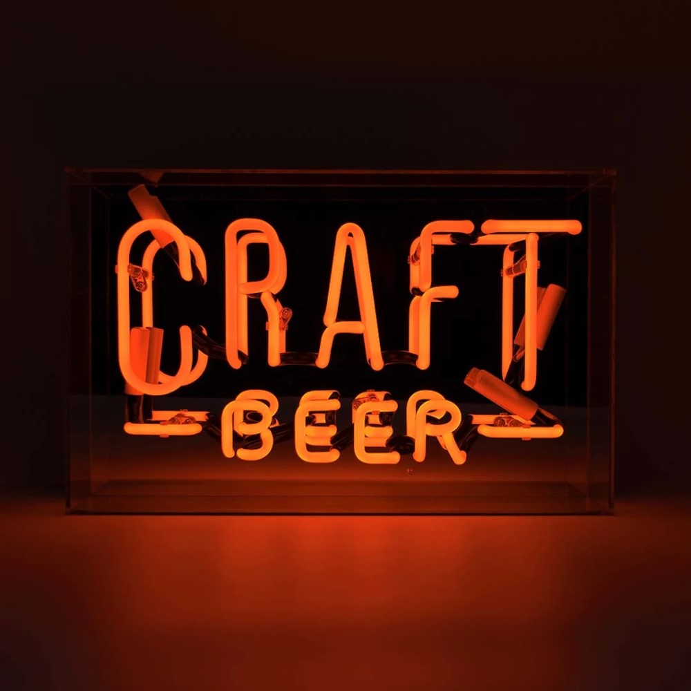 &#39;Craft Beer&#39; Glass Neon Sign