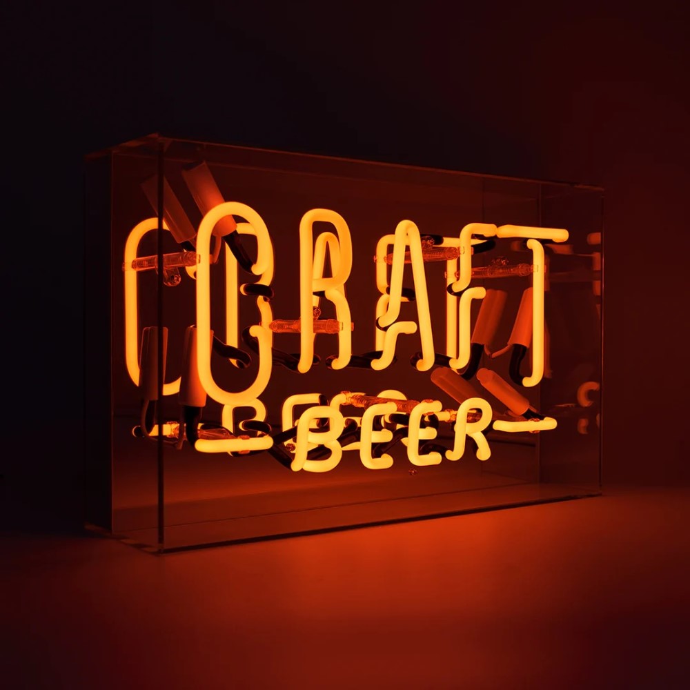 &#39;Craft Beer&#39; Glass Neon Sign