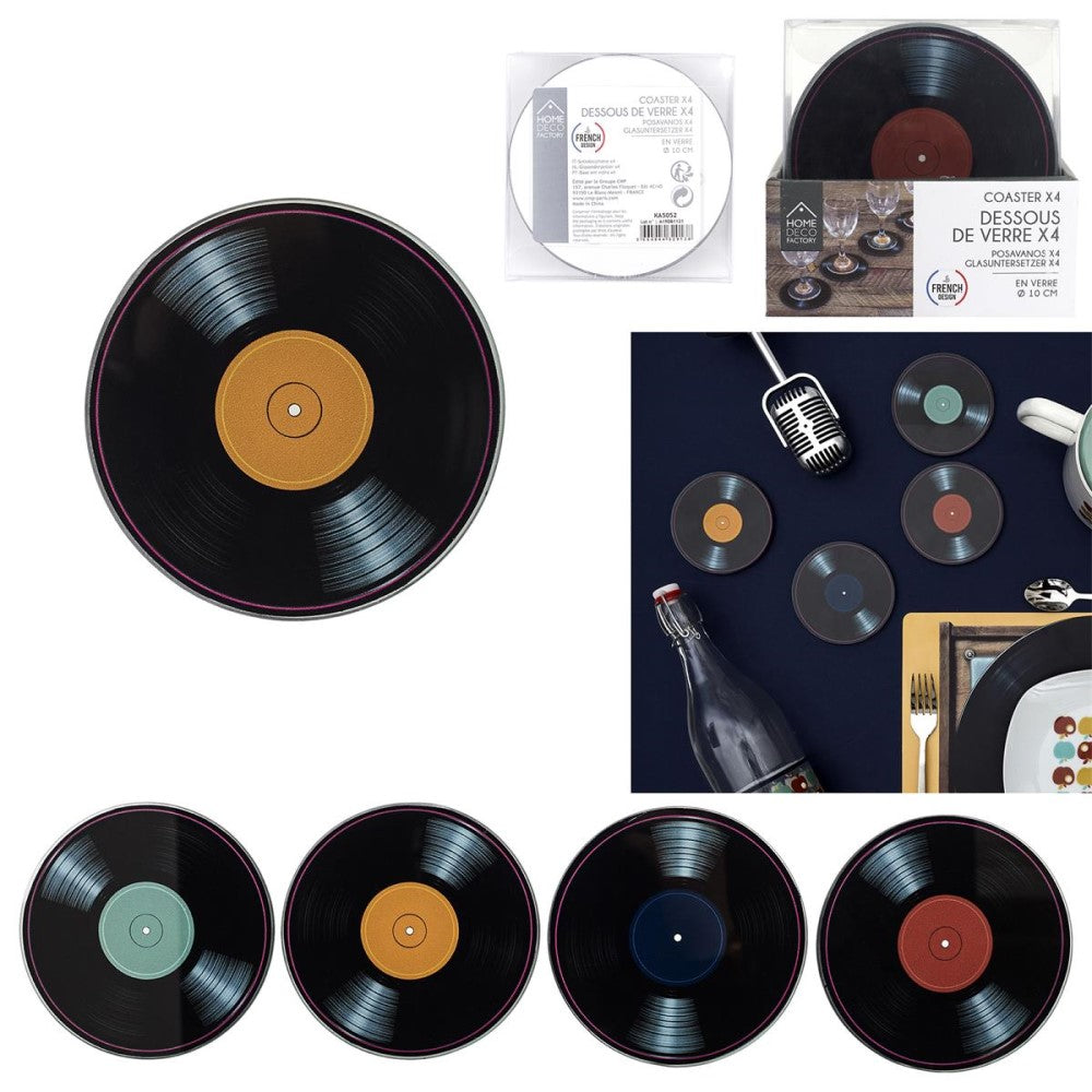 Retro Vinyl Coasters