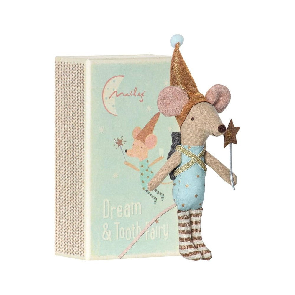 Tooth Fairy Mouse in Matchbox - Blue