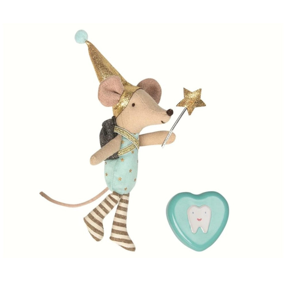 Tooth Fairy Mouse in Matchbox - Blue