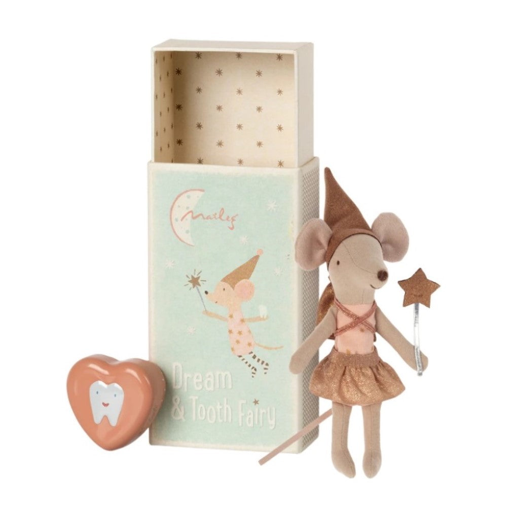Tooth Fairy Mouse in Matchbox - Rose