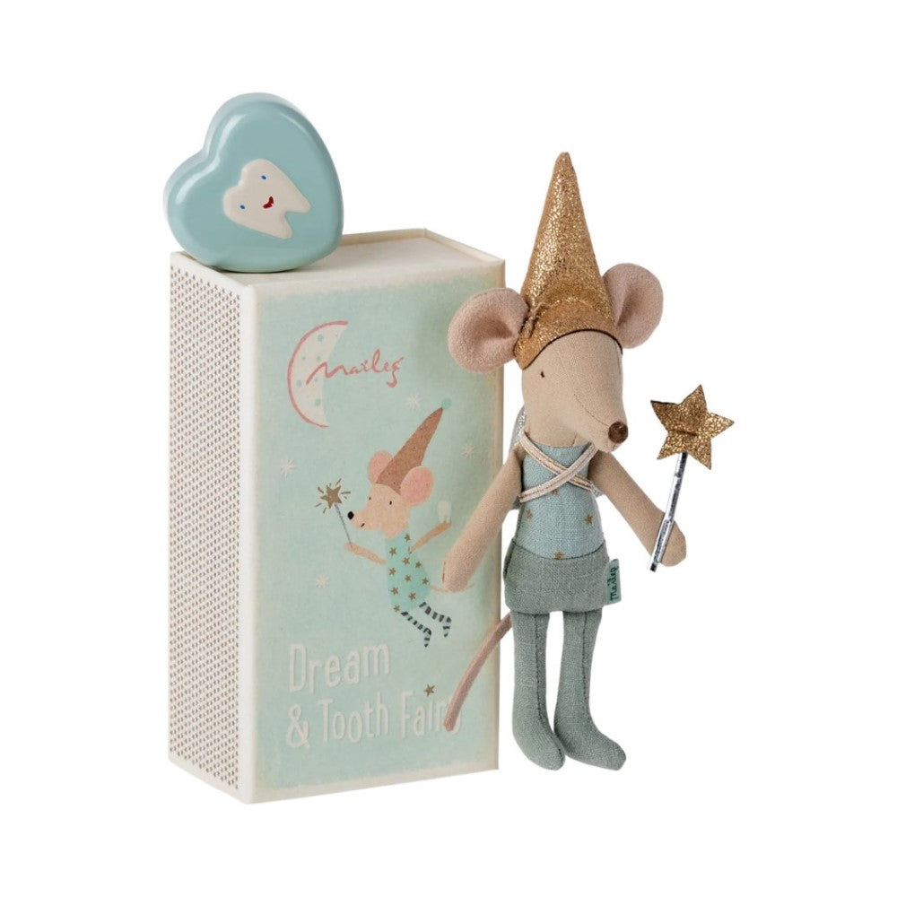 Tooth Fairy Mouse in Matchbox - Blue