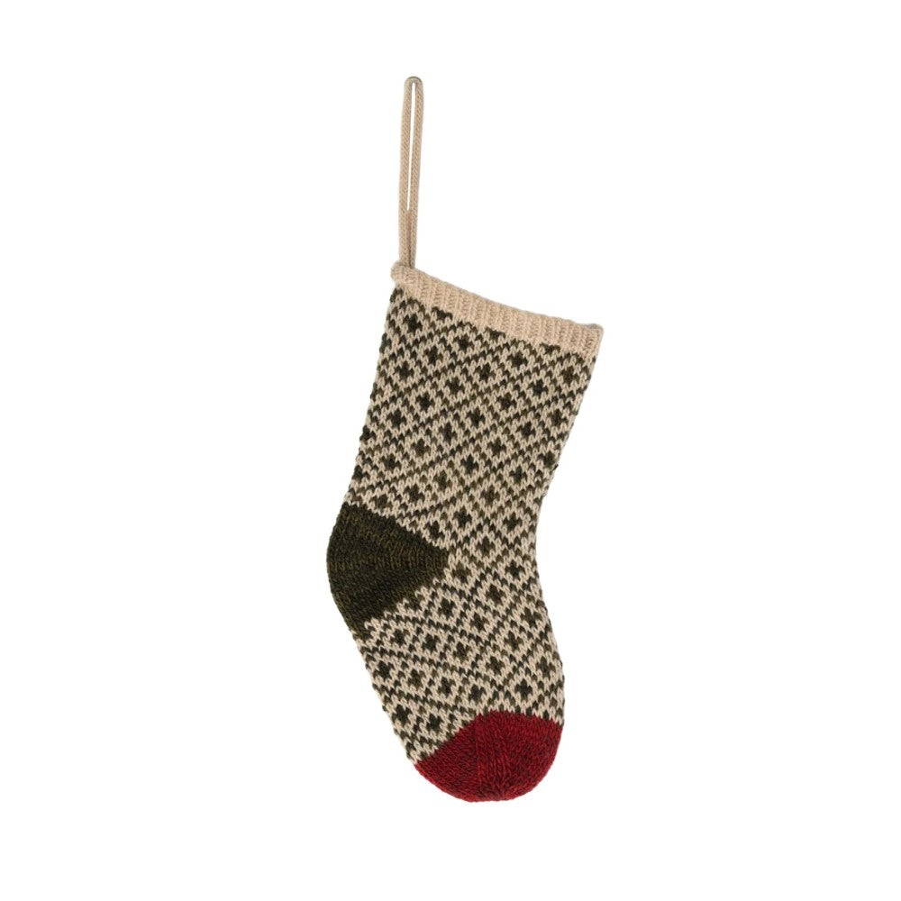 Christmas stocking - Winter green