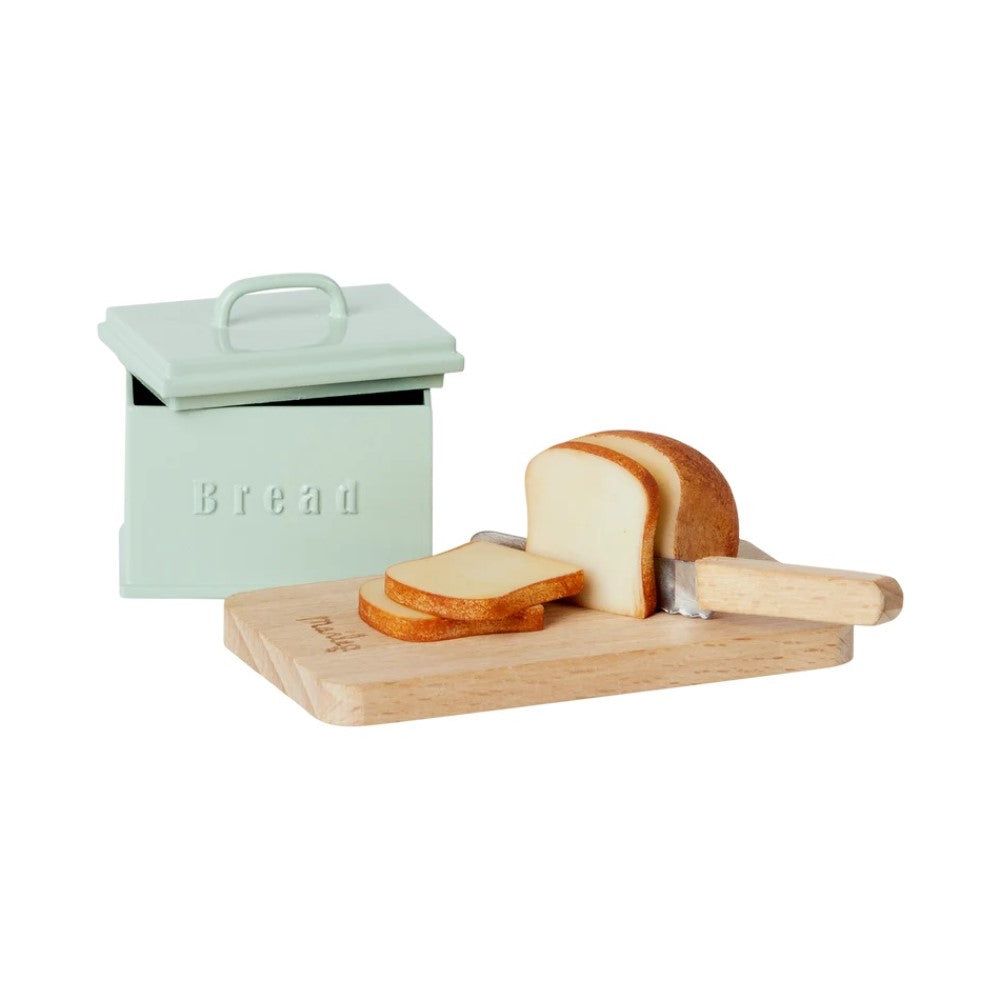 Bread box with utensils  - Miniature