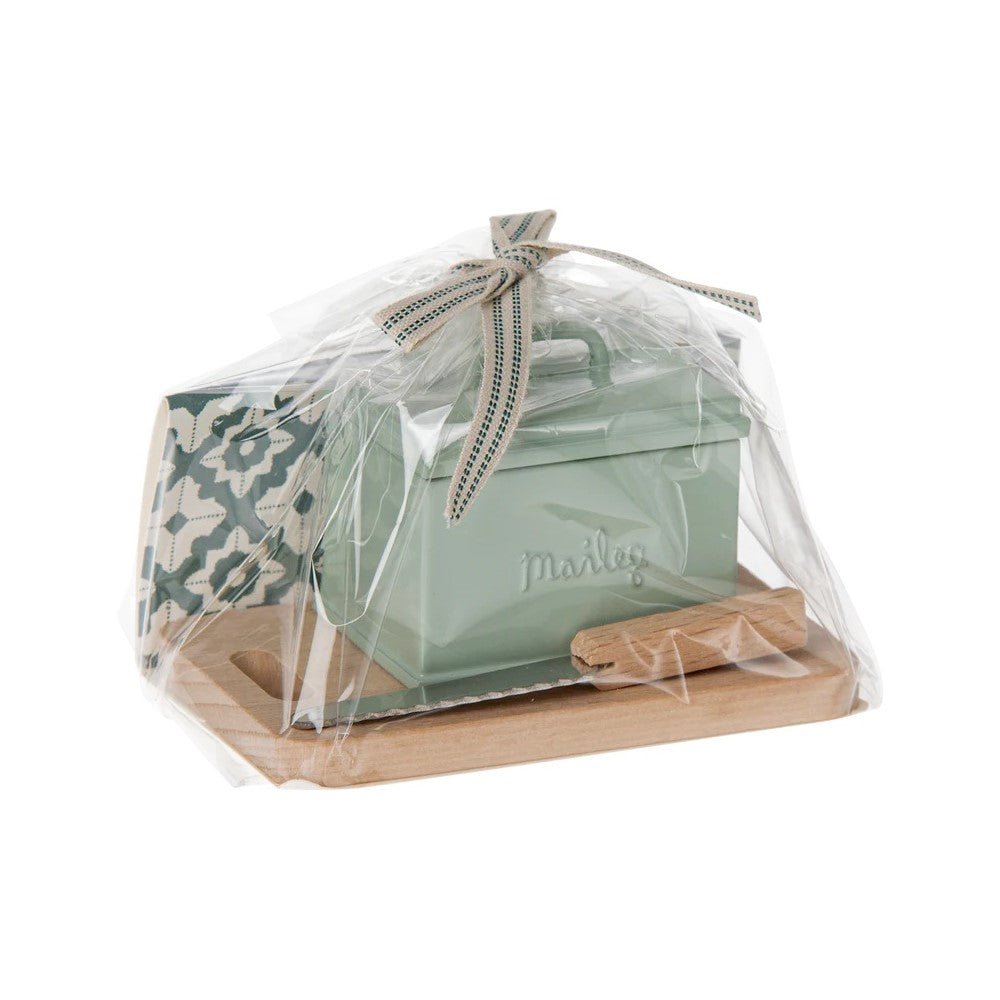 Bread box with utensils  - Miniature