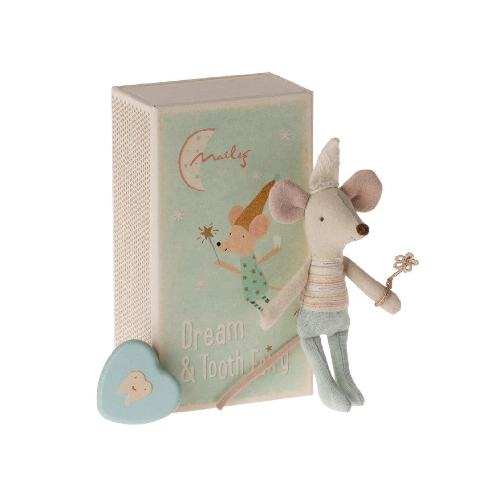 Tooth Fairy Mouse in Matchbox - Blue