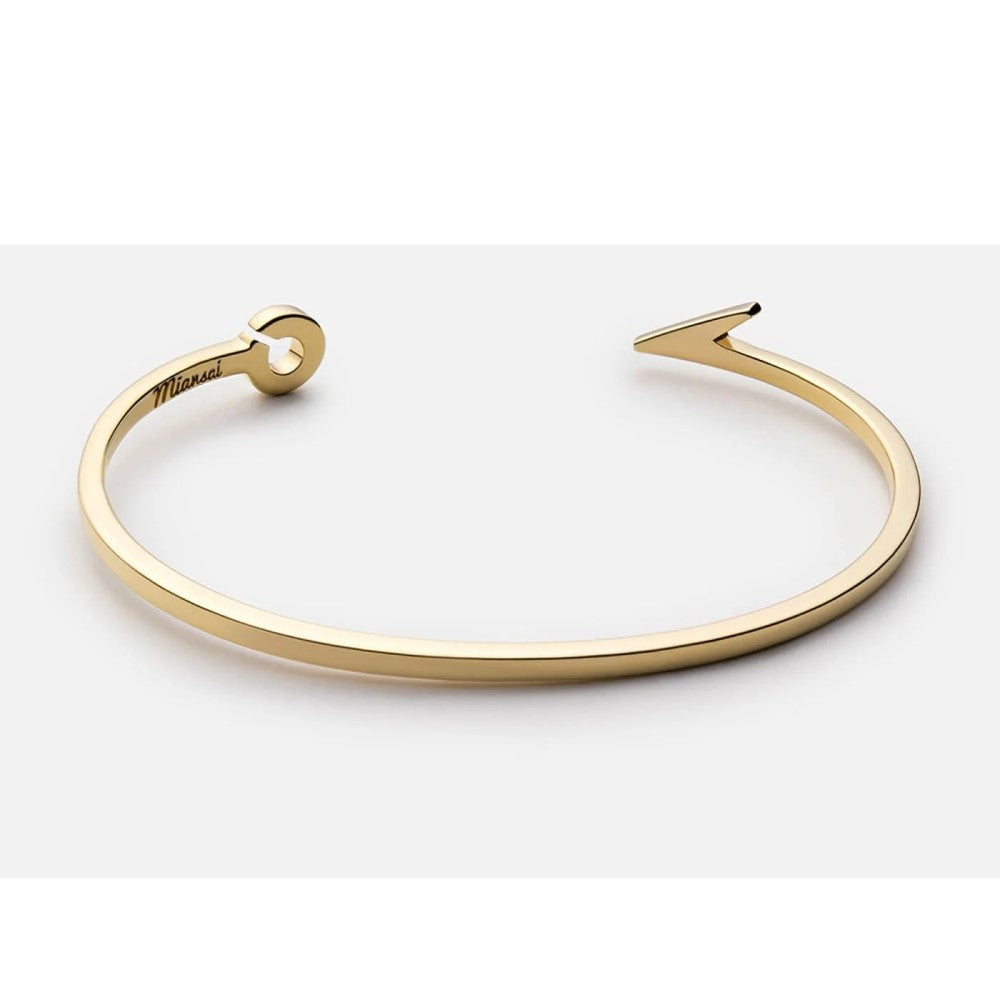 Bracelet - Thin Fish Hook Cuff, Gold Vermeil / S