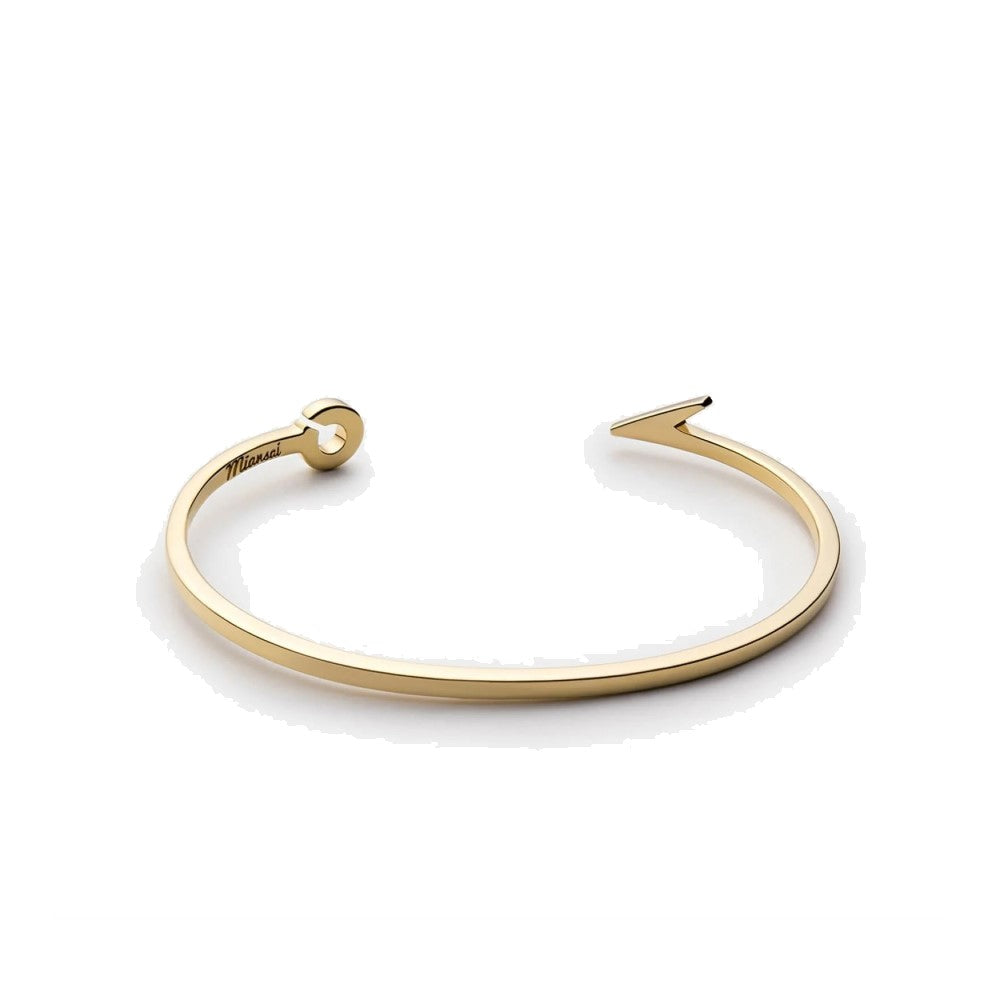 Bracelet - Thin Fish Hook Cuff, Gold / S